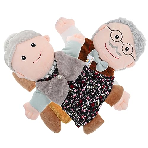 HEALSOPTHY 2 Stück Kreative Handpuppen Realistische Figuren für Rollenspiele Eltern Junge Mädchen Bindung von HEALSOPTHY