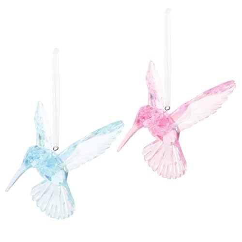 HEALSOPTHY 2stücke Acryl Vogel-hängedekorationen Bunte -Fenster- Pendel Für Wohn Und Bürodekoration Langlebig Und Farbenfroh Hummingbird Ornamente von HEALSOPTHY