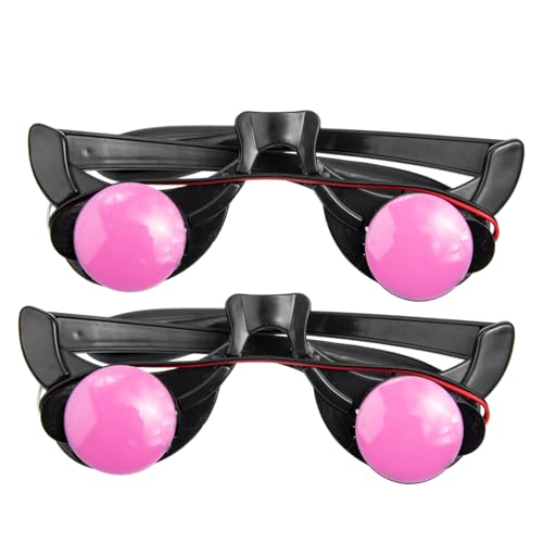 HEALSOPTHY 2 Stück LED Clownbrille mit Leuchtenden LED Lichtern Lustige Partybrille als Foto Requisite Bequem für Halloween Karneval Club und Festfeiern von HEALSOPTHY