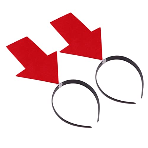 HEALSOPTHY 2 Stück Lustiges Teiliges Haarband mit Roter Pfeilspitze Leichter und Bequemer Haarschmuck für Erwachsene und Kostümzubehör für Party Masquerade und Fotoshootings von HEALSOPTHY