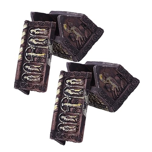 HEALSOPTHY 2 Stück Micro Landscape Coffin Miniature Halloween Deko Teiliges Grusel Partydeko DIY Desktop Ornament für Puppenhaus und Fischglas von HEALSOPTHY