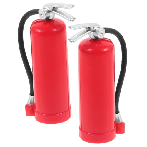 HEALSOPTHY 2 Stück Miniatur Feuerlöscher Modell Rc Auto Zubehör Dekoratives Simulationswerkzeug für Mini Haus Truck und Kletterfahrzeug von HEALSOPTHY
