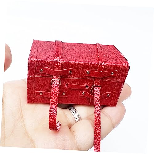 HEALSOPTHY 2 Stück Miniatur Koffer Vintage Stil Holz Puppenhaus Dekoration Mini Reisegepäck Deko für Wohnzimmer Schlafzimmer Geschenkidee Weihnachten Geburtstag von HEALSOPTHY