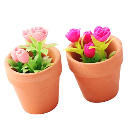 HEALSOPTHY 2 Stück Miniatur-Topfpflanzen Dekorationen drinnen klein Puppenhaus-Zubehör-Pflanze ästhetisch mini blumentöpfe minitöpfe Potted Decoration Mini-Dekoration Topfspielzeug PVC HEALSOPTHY 2 Stück Miniatur-Topfpflanzen Dekorationen drinnen klein Puppenhaus-Zubehör-Pflanze ästhetisch mini blumentöpfe minitöpfe Potted Decoration Mini-Dekoration Topfspielzeug PVC von HEALSOPTHY