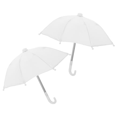HEALSOPTHY 2 Stück Miniaturregenschirm Deko Elegante Miniatur Umbrella für Puppenhäuser Realistische Dekoration für Kreative DIY Projekte für Puppenhausliebhaber von HEALSOPTHY