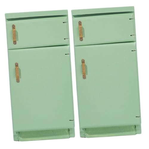 HEALSOPTHY 2 Stück Puppenhaus Mini Kühlschrank aus Kleiner Retro Kühl Gefrierschrank in Pastellgrün Robuste Mini Kühlschrank Modelle für Kreative Dekoration und Rollenspiele HEALSOPTHY 2 Stück Puppenhaus Mini Kühlschrank aus Kleiner Retro Kühl Gefrierschrank in Pastellgrün Robuste Mini Kühlschrank Modelle für Kreative Dekoration und Rollenspiele von HEALSOPTHY