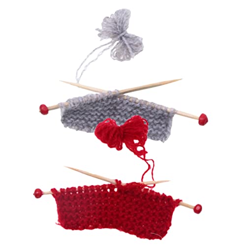 HEALSOPTHY 2 Stück Puppenhaus-Pullover klein winzig Miniatur Micro puppenstubenmöbel dekoringe wischtelgeschenk Mini-Hausschmuck Strickpullover für Minihaus Fotoverzierung Plastik von HEALSOPTHY