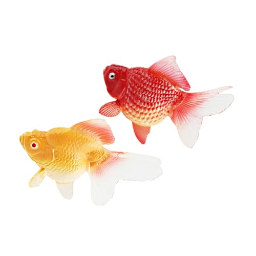 HEALSOPTHY 2 Stück Realistische Goldfisch Figur Detailgetreues Aquarium Deko Modell Lebensechte Schwimmende Goldfische in Gelb und Rotgold Leichte Künstliche Fischspielzeuge für Aquarium und HEALSOPTHY 2 Stück Realistische Goldfisch Figur Detailgetreues Aquarium Deko Modell Lebensechte Schwimmende Goldfische in Gelb und Rotgold Leichte Künstliche Fischspielzeuge für Aquarium und von HEALSOPTHY