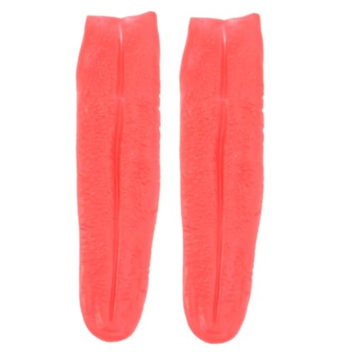 HEALSOPTHY 2 Stück Rote Lange Halloween Requisite Teiliges Realistische Elastische Cosplay Deko für Kostümparty Bühne und Vampirkostüm Zubehör von HEALSOPTHY