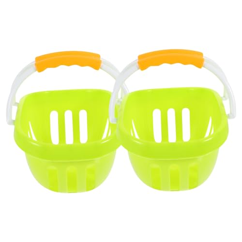 HEALSOPTHY 2 Stück Simulation Korb Organizer zur Aufbewahrung von Spielzeugbehälter küchenspielzeug für Kitchen Toys for Einkaufswagen-Modellspielzeug Abs von HEALSOPTHY