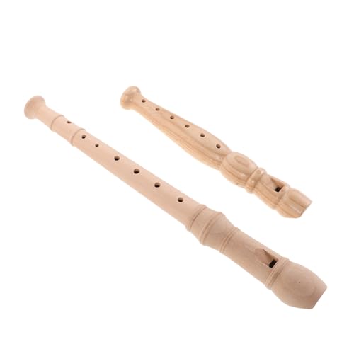 HEALSOPTHY 2 Stück Sopranblockflöten aus Holz Deutsche Spielweise Stabile Tonhöhe für Anfänger und Vielseitig für Deutsche und Englische Griffe für Musikunterricht und Performance von HEALSOPTHY