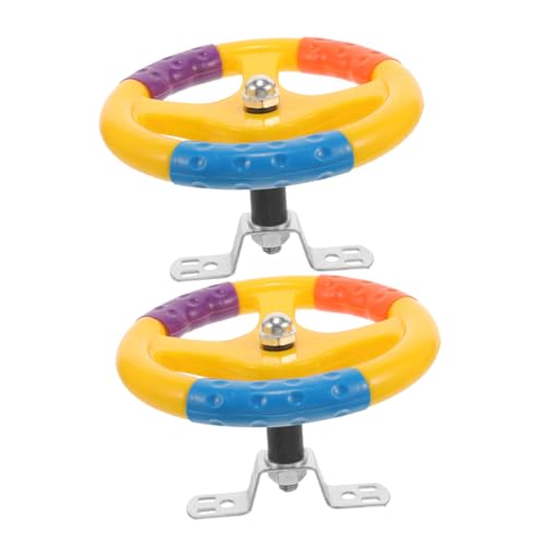 HEALSOPTHY 2 Stück Spielzeugauto-lenkrad Mit Schwungrad Mini Klein Für Lenkung Kunststoff-lenkrad Runde Schwingscheiben Kinderauto-lenkrad Lenkrad Kinderlenkrad Plastik von HEALSOPTHY