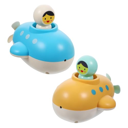 HEALSOPTHY 2 Stück Teiliges Aufziehspielzeug Boot Badespielzeug für Kleinkinder Jahre Bunte Cartoon Wasser Spritzboote Schwimmend Sicher und Lustig für Badewanne und Poolspaß von HEALSOPTHY