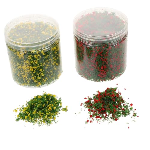 HEALSOPTHY 2 Stück Teiliges DIY Miniatur Baumpulver Künstliches Moos und Modellblumen für Sandtisch Landschaftsgestaltung Realistische Miniaturpflanzen für Architektur Bastelprojekte von HEALSOPTHY