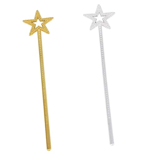 HEALSOPTHY 2 Stück Teiliges Feenstab für Goldene und Silberne Stern Zauberstäbe Sichere und Glatte Oberfläche für Bühnenauftritte Cosplay und Festival Accessoires für Mädchen von HEALSOPTHY