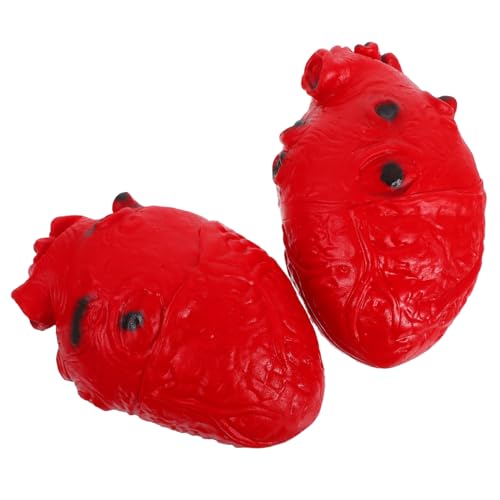 HEALSOPTHY 2 Stück Teiliges Halloween Deko Hängende Realistische Herz Attrappen Simulative Organ Dekoration Langlebig Installieren für Garten Tür Kindergeburtstag Party von HEALSOPTHY