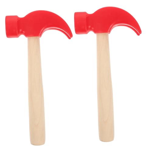 HEALSOPTHY 2 Stück Teiliges Holzhammer für Kleines Leichtes Holzwerkzeug Sicheres Tragbares Klopfspielzeug Hand Auge Koordination und Motorischen Fähigkeiten bei Jungen und Mädchen von HEALSOPTHY