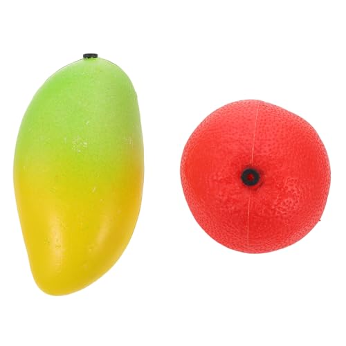HEALSOPTHY 2 Stück Teiliges Percussion Fruit Shakers Simulierte Mango und Orange Pädagogisches Musikspielzeug für Ab Jahren Fördert Motorische Fähigkeiten und Musikalisches Interesse von HEALSOPTHY