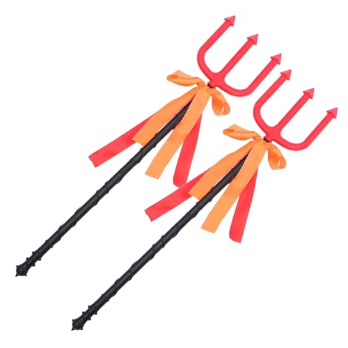 HEALSOPTHY 2 Stück Teiliges Roter Kunststoff Teufel Kostüm Gabel Halloween Requisite Leicht Tragbar Realistisch für Karneval Cosplay Party HEALSOPTHY 2 Stück Teiliges Roter Kunststoff Teufel Kostüm Gabel Halloween Requisite Leicht Tragbar Realistisch für Karneval Cosplay Party von HEALSOPTHY