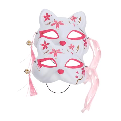 HEALSOPTHY 2 Stück Teiliges Sakura Fuchs Halbgesichtsmaske Cosplay Maske für Erwachsene Halloween Party Kostüm Zubehör Kreative Interessante Maskerade Maskenball Dekoration HEALSOPTHY 2 Stück Teiliges Sakura Fuchs Halbgesichtsmaske Cosplay Maske für Erwachsene Halloween Party Kostüm Zubehör Kreative Interessante Maskerade Maskenball Dekoration von HEALSOPTHY