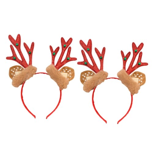 HEALSOPTHY 2 Stück Weihnachtliches Rentiergeweih Stirnband Festlicher Haarschmuck Rot Xmas Party Zubehör Foto Requisite für Frauen Mädchen HEALSOPTHY 2 Stück Weihnachtliches Rentiergeweih Stirnband Festlicher Haarschmuck Rot Xmas Party Zubehör Foto Requisite für Frauen Mädchen von HEALSOPTHY
