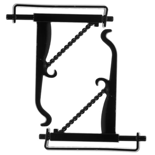HEALSOPTHY 2 Stück Weihnachts-Puppenhaus-Haken Decke künstlich Inhaber Kleiderbügel Korb umhängelampe pendelleuchte Miniatur-Makramee-Pflanzenhänger Miniaturhaken zum Basteln Legierung Black von HEALSOPTHY