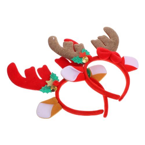 HEALSOPTHY 2 Stück Weihnachts Rentier Geweih Haarreif Karikatur Stirnband Erwachsene Festliche Kopfbedeckung für Party Karneval Cosplay HEALSOPTHY 2 Stück Weihnachts Rentier Geweih Haarreif Karikatur Stirnband Erwachsene Festliche Kopfbedeckung für Party Karneval Cosplay von HEALSOPTHY