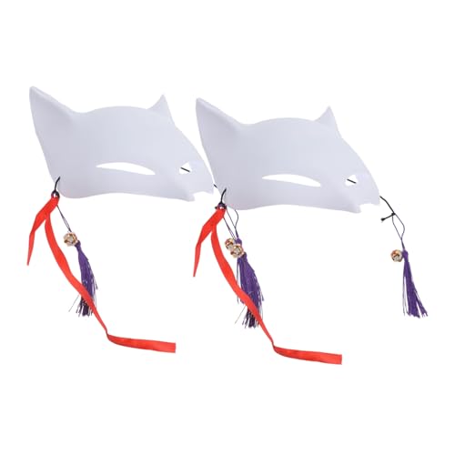HEALSOPTHY 2 Stück Weiße PVC Fuchsmasken zum Bemalen DIY Tiermasken für Halloween Karneval Maskerade und Cosplay mit Löchern zum Befestigen Geeignet für Erwachsene HEALSOPTHY 2 Stück Weiße PVC Fuchsmasken zum Bemalen DIY Tiermasken für Halloween Karneval Maskerade und Cosplay mit Löchern zum Befestigen Geeignet für Erwachsene von HEALSOPTHY