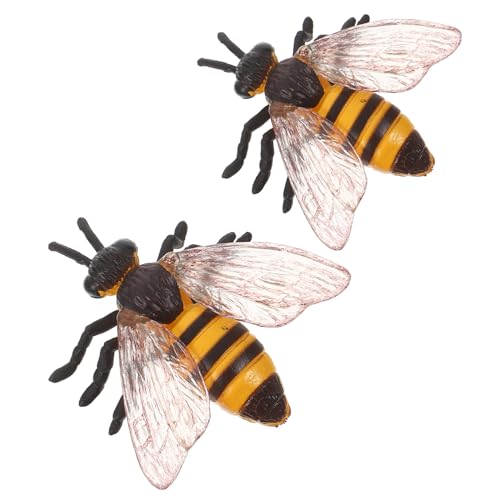 HEALSOPTHY 2 Stück Wissenschaft Und Bildung Bienenmodell Figur Bienen Kleine Bienen Realistische Honigbienenspielzeug Simulation Biene Tierspielzeug Modell Insektenstatue Lebensechte von HEALSOPTHY