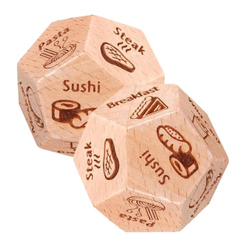 HEALSOPTHY 2 Stück Würfel Essensentscheidung Spiel Party Würfel Leicht Tragbar für Familie Freunde Romantische Geschenke Geburtstag Geschenk Freundin Freund von HEALSOPTHY