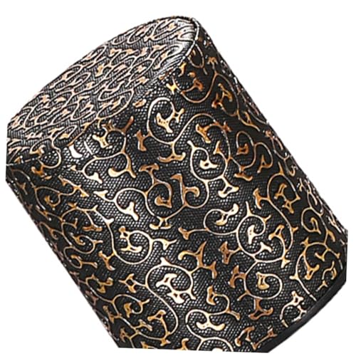 HEALSOPTHY 2 Stück Würfelbecher aus Leder Zylindrische Anti Cheating Dice Box Robustes Design Schwarzes Spielzubehör für Ktv und Lustige Spieleabende von HEALSOPTHY