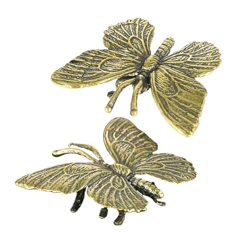 HEALSOPTHY 2 Stück goldene Schmetterlingsskulptur Vintage Schmetterlingsverzierung aus Messing lebensechte Schmetterlingsstatue Mini Messingdekor Kunsthandwerk aus Messing Kupfer HEALSOPTHY 2 Stück goldene Schmetterlingsskulptur Vintage Schmetterlingsverzierung aus Messing lebensechte Schmetterlingsstatue Mini Messingdekor Kunsthandwerk aus Messing Kupfer von HEALSOPTHY