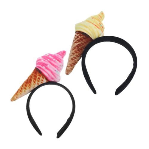 HEALSOPTHY 2 Stücke Eiscreme Haarreif Lustige Kopfbedeckung für Halloween Partys und Kosmetik Stirnband mit Süßem Eistüten Design für Festliche Anlässe und Alltagsgebrauch HEALSOPTHY 2 Stücke Eiscreme Haarreif Lustige Kopfbedeckung für Halloween Partys und Kosmetik Stirnband mit Süßem Eistüten Design für Festliche Anlässe und Alltagsgebrauch von HEALSOPTHY