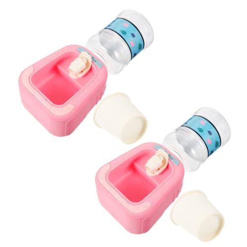 HEALSOPTHY 2 Stücke Mini Ornament Simulierte Wasser Dispenser Kunststoff Tiny Wasser Dispenser Rosa Spender von HEALSOPTHY