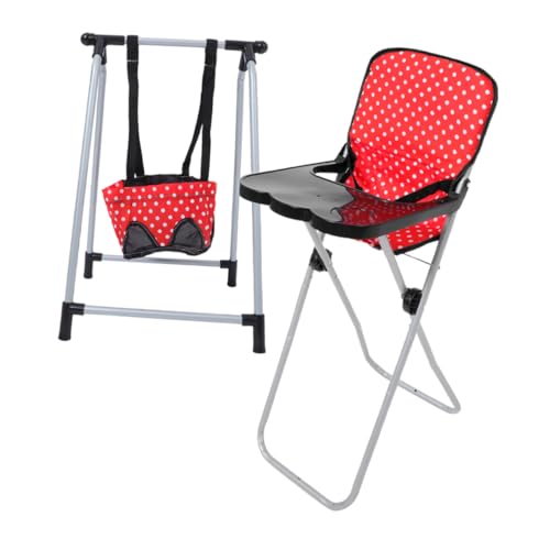 HEALSOPTHY 2-teiliges Puppenschaukel- Und Hochstuhl-Set, Realistisches Babypuppen-zubehör Für Mädchen, Fördert Rollenspiele Und Fantasie HEALSOPTHY 2-teiliges Puppenschaukel- Und Hochstuhl-Set, Realistisches Babypuppen-zubehör Für Mädchen, Fördert Rollenspiele Und Fantasie von HEALSOPTHY