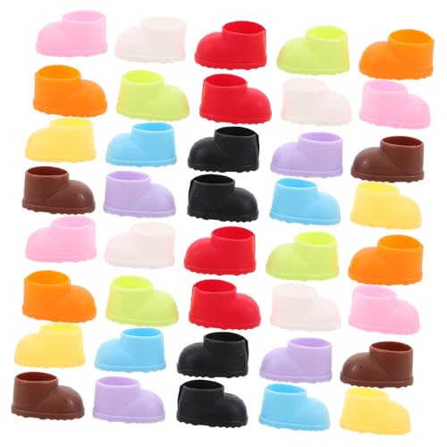 HEALSOPTHY 20 Paare Mini Doll Boots aus Weichem Material Vielseitige Puppen Schuh Accessoires Passend für Figuren für DIY Kostüme und Kreatives Ankleiden von HEALSOPTHY