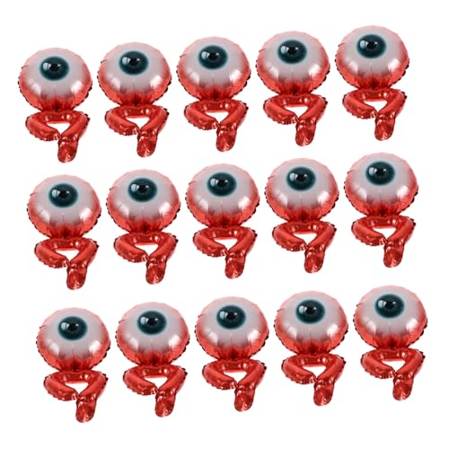 HEALSOPTHY 20 Stück Halloween Armband Luftballons aus Aluminiumfolie Aufblasbare Augenball Luftschmuck für Partydeko Vielseitig für Halloween Feiern und Festival Events von HEALSOPTHY