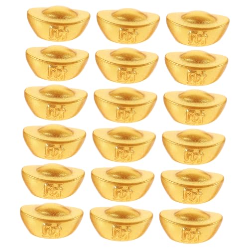 HEALSOPTHY 20 Stück Mini-Barren Puppenhausverzierung Zubehör Für Puppenhäuser Puppenhausmöbel Winziges Mini-Ente Miniaturen Miniatur-zubehör Puppenhaus Pflanzen Golden Harz von HEALSOPTHY