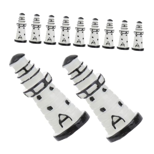 HEALSOPTHY 20 Stück Miniatur Leuchtturm Dekorationen für Kreative Moos Terrarien Teiliges aus Langlebigem Harz für Mikrolandschaften und Wohnaccessoires von HEALSOPTHY