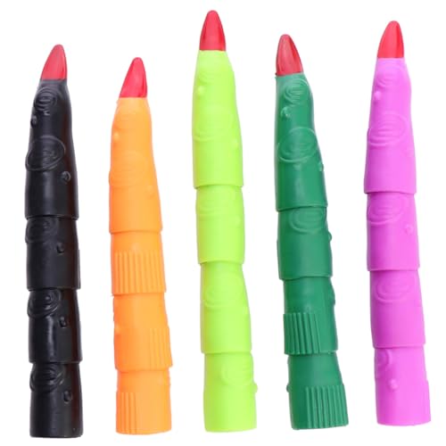 HEALSOPTHY 20 Stück Teiliges Farbige Halloween Fake Witch Fingers Fingernägel Künstliche Nagelüberzüge in Schwarz Orange Dunkel und Hellgrün für Kostüm Cosplay und Partydeko von HEALSOPTHY