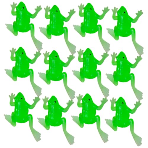 HEALSOPTHY 20 Stück Teiliges Froschfiguren aus TPR Lebensecht Halbdurchsichtig mit Soundeffekt Bunte Miniatur Froschspielzeuge für Geburtstagstisch Schreibtischdekoration von HEALSOPTHY
