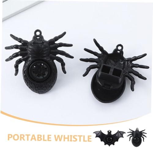 HEALSOPTHY 20 Stück Teiliges Halloween Pfeifenset mit Spinnen und Fledermaus Lustiges Kinderspielzeug Geräuschvoller Partyspaß für Kindergeburtstag und Halloween Feiern Mitgebsel von HEALSOPTHY