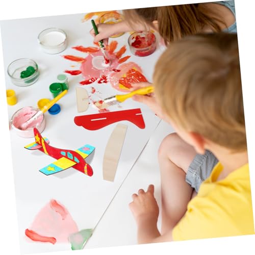 HEALSOPTHY 20 Stück Teiliges Holzflugzeug Bausatz DIY Modellbausatz zum Bemalen Holzspielzeug für Kindergeburtstag Fördert Kreativität Feinmotorische Fähigkeiten von HEALSOPTHY