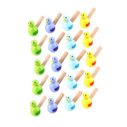 HEALSOPTHY 20 Stück Teiliges Holzpfeifen in Cartoon Vogel Form Bunte Kinderspielzeug Pfeifen Leicht Ergonomisch für Geburtstags und Weihnachtsgeschenke Spielerisches Lernen Zufällige Farbe von HEALSOPTHY