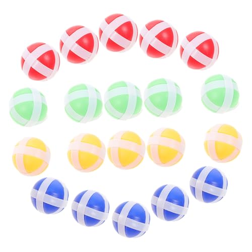 HEALSOPTHY 20 Stück Teiliges Klettball Wurfspiel für Bunte Haftende Plastikbälle Fördert Hand Auge Koordination und Feinmotorik Leicht und Vielseitig für Indoor und Outdoor Spiele von HEALSOPTHY