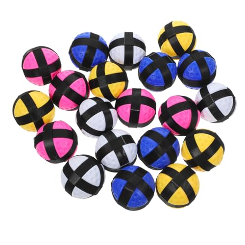 HEALSOPTHY 20 Stück Teiliges Klettballspiel Ersatzbälle Kleine Bunte Klettbälle Leicht und Tragbar für Drinnen und Draußen Fördert Hand Augen Koordination Party und Freizeitspielzeug von HEALSOPTHY