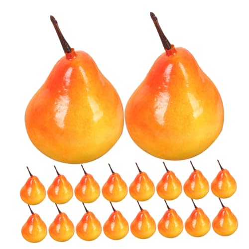 HEALSOPTHY 20 Stück Teiliges Künstliche Birnenmodelle Realistische Deko Früchte aus Stabilem Material Langlebig und Detailgetreu für Wohnkultur Fotografie und Pädagogisches von HEALSOPTHY