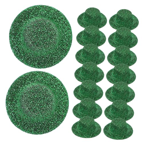 HEALSOPTHY 20 Stück Teiliges Mini Jazz Hüte Miniatur Puppenhut Bastelset Partydeko DIY Puppenzubehör Grün von HEALSOPTHY