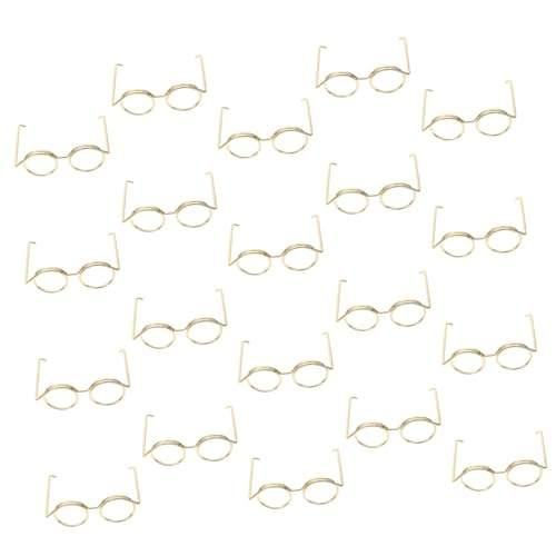 HEALSOPTHY 20 Stück Teiliges Mini Puppenbrillen ohne Gläser Metallrahmen in Gold Modische Eyewear Zubehör für DIY Puppenkostüme Leicht Anzupassen für Puppenmode und Kreative Bastelprojekte HEALSOPTHY 20 Stück Teiliges Mini Puppenbrillen ohne Gläser Metallrahmen in Gold Modische Eyewear Zubehör für DIY Puppenkostüme Leicht Anzupassen für Puppenmode und Kreative Bastelprojekte von HEALSOPTHY