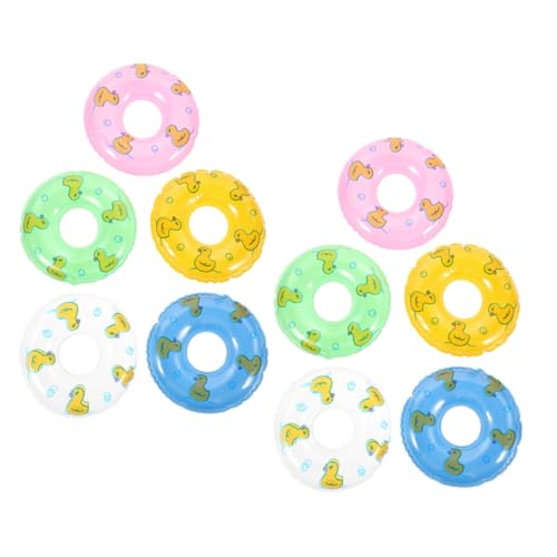 HEALSOPTHY 20 Stück Teiliges Mini Schwimmring aus PVC Dekorative Miniatur Schwimmringe für Puppenhaus Vielseitige Mini Hausdeko Glatte Oberfläche Langlebig und Sicher für DIY und von HEALSOPTHY